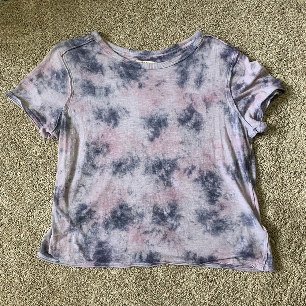 Purple Tie-dye We The Free Size Small Crop Tshirt